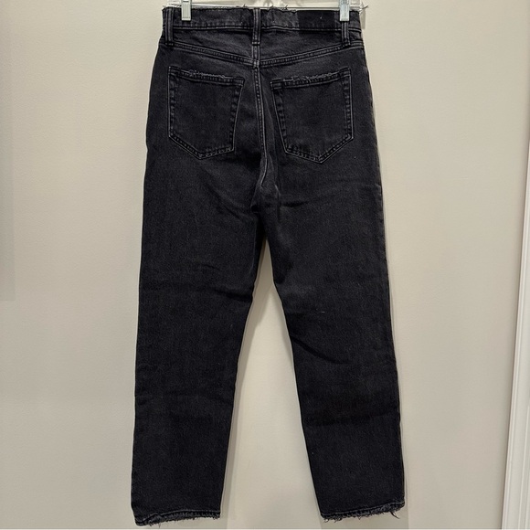 Abercrombie and Fitch The Dad High Rise Distressed Black Straight Leg Jeans 27 - Picture 12 of 16